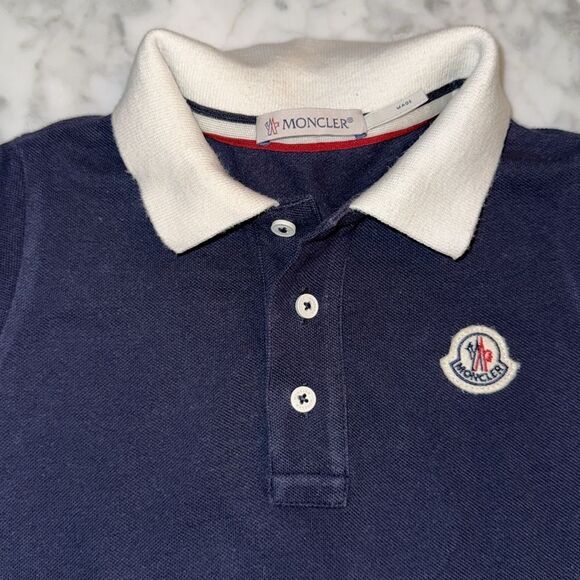 Moncler Logo Navy Blue Kids Polo Shirt 4Y - Picture 6 of 6